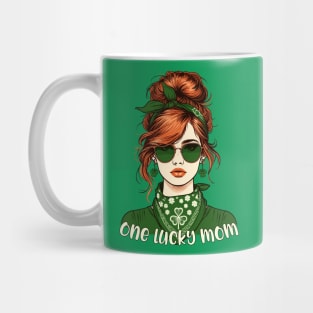 "Lucky Mom" St. Patrick's Day Shamrock T-Shirt, Irish Pride Fashion Mug